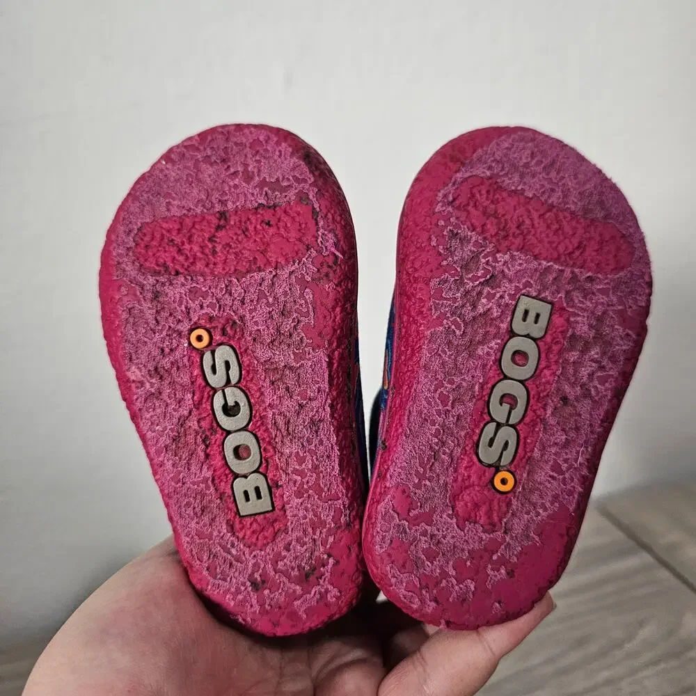 BOGS Baby II Boots Waterproof Rainbow Blue Pink Toddler Infants US 4 Outdoors
